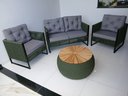 Ver imagem 2 de Conjunto Área Externa Jardim Varanda Poltronas e Sofá em Corda Nautica