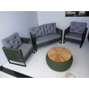 Ver imagem 3 de Conjunto Área Externa Jardim Varanda Poltronas e Sofá em Corda Nautica