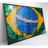 Quadro Bandeira Do Brasil Em Fitas 60x40 Cm Tecido Canvas - 6