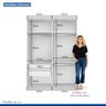 Guarda Roupa Solteiro Lila 2 Porta de Correr e 6 Espelhos:branco - 8