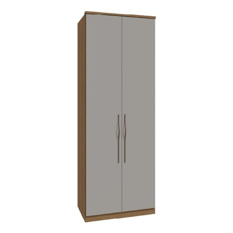Guarda Roupa Modulado 02 Portas 03 Gavetas 234cm de Altura Setiba - Jequitibá/Fendi