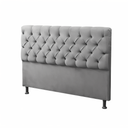 Ver imagem 1 de Cabeceira Casal Suede Cinza 140x110