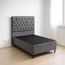 Ver imagem 3 de Cabeceira Casal Suede Cinza 140x110