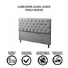 Cabeceira Casal Suede Cinza 140x110 - 5