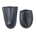 Ver imagem 1 de Vaso de Cerâmica Ravena Preto Fosco Dupla 28 cm e 23,5 cm