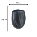 Ver imagem 3 de Vaso de Cerâmica Ravena Preto Fosco Dupla 28 cm e 23,5 cm