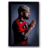 Quadro Decoração Gabigol Flamengo Com moldura 44X32 - 1