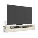 Ver imagem 1 de Rack Ripado Suspenso Luxo para TV até 75 Polegadas com Nichos e Portas 180 cm