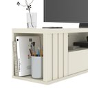 Ver imagem 3 de Rack Ripado Suspenso Luxo para TV até 75 Polegadas com Nichos e Portas 180 cm