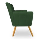 Ver imagem 5 de Kit 4 Poltronas Decorativa Leticia Suede Verde Pés Palito Castanho - Pallazio