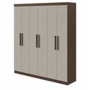 Ver imagem 1 de Guarda-Roupa casal 6 portas Jazz- Lopas - IMBUIA CLEAN/OFF WHITE