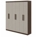 Ver imagem 1 de Guarda-Roupa casal 6 portas Jazz- Lopas - IMBUIA CLEAN/OFF WHITE
