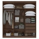 Ver imagem 2 de Guarda-Roupa casal 6 portas Jazz- Lopas - IMBUIA CLEAN/OFF WHITE