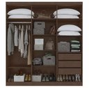 Ver imagem 2 de Guarda-Roupa casal 6 portas Jazz- Lopas - IMBUIA CLEAN/OFF WHITE