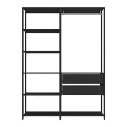 Guarda-Roupas Closet Modulado 135cm 2 Peças com 2 Gavetas e Cabideiro Multimóveis MP4320  - 5