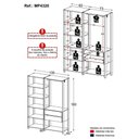 Ver imagem 3 de Guarda-roupas Closet Modulado 135cm 2 Peças com 2 Gavetas e Cabideiro Multimóveis Mp4320
