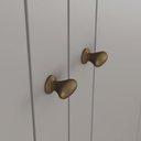 Ver imagem 2 de Guarda Roupa Casal Americano 6 Portas 4 Gavetas MDF-MDP Cinza Móveis Henn