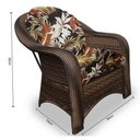 Ver imagem 2 de Conjunto de Poltronas Fibra Sintética Janaína - 2 Poltronas + 1 Mesa Centro - Tecido Revieira Marrom