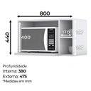 Ver imagem 3 de Aéreo Micro-ondas Branco Hp - Henn