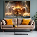 Ver imagem 1 de Quadro Decorativo Jesus Pão Ceia Sala Quarto Casa Escritório