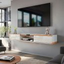 Ver imagem 1 de Rack Suspenso Atlas 1.80m Sala de Estar/quarto Lukaliam Móveis