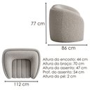 Ver imagem 3 de Poltrona Decorativa Organica Mehis Base Fixa Boucle Tce 1018 Moll
