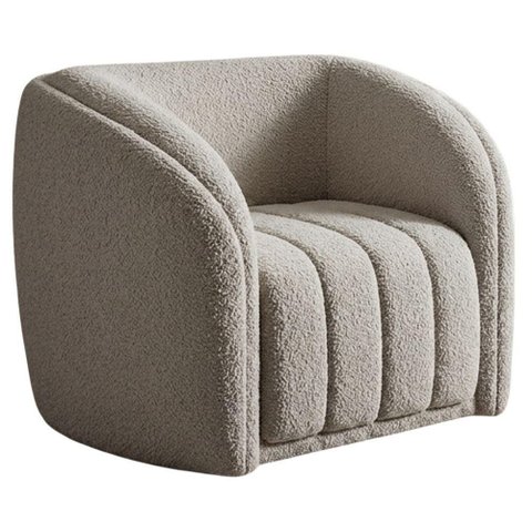 Poltrona Decorativa Organica Mehis Base Fixa Boucle Tce 1018 Moll