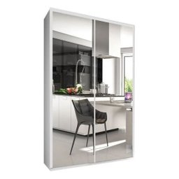 Guarda-roupa Roupeiro 2 Portas com Espelhos Led e Portas de Correr Diaman - 2