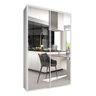 Guarda-roupa Roupeiro 2 Portas com Espelhos Led e Portas de Correr Diaman - 2