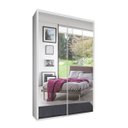 Ver imagem 1 de Guarda-roupa Roupeiro 2 Portas com Espelhos Led e Portas de Correr Diaman