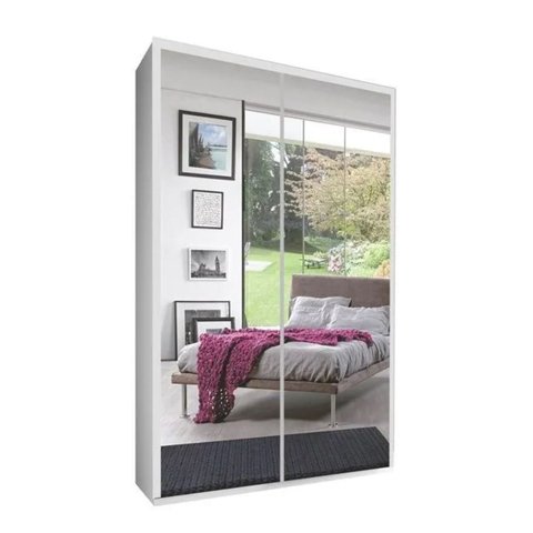 Guarda-roupa Roupeiro 2 Portas com Espelhos Led e Portas de Correr Diaman