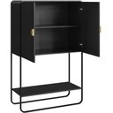Ver mais imagens de Balcão Aparador Bar para Sala Industrial 2 Portas 90cm Alek A03 Nero Preto - Lyam Deocr
