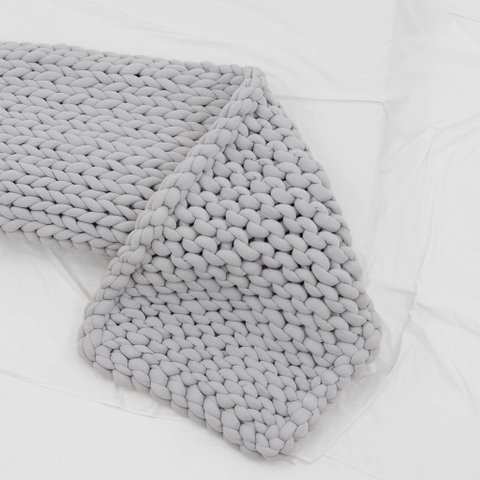 Manta Peseira casal 0,60x2,00m Maxi Tricot algodão - MAGMA COTTON