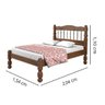 Cama Casal Madeira Torneada - 8x8 - 2