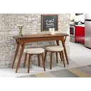 Ver imagem 2 de Banqueta Paris em Madeira Maciça e Assento Estofado Chanel Pinhão