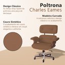 Ver imagem 3 de Poltrona Charles Eames Office Couro Sintético Linha Premium Design Clássico Escritório - Cappuccino