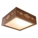 Ver imagem 1 de Luminária Decorativa Madeira Plafon Maresias Nog 40cm:Pau Ferro