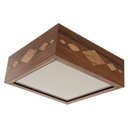 Ver imagem 5 de Luminária Decorativa Madeira Plafon Maresias Nog 40cm:Pau Ferro