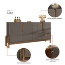 Ver imagem 3 de Aparador Buffet Sala Lizz 170cm Cinza Pérola Marrom