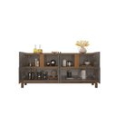 Ver imagem 2 de Aparador Buffet Sala Lizz 170cm Cinza Pérola Marrom