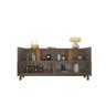 Aparador Buffet Sala Lizz 170cm Cinza Pérola Marrom - 2