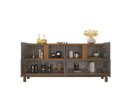 Ver imagem 2 de Aparador Buffet Sala Lizz 170cm Cinza Pérola Marrom