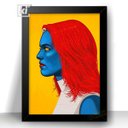 Ver imagem 1 de Quadro X Men Mistica Decorativo com moldura 44x32cm