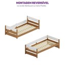 Ver imagem 7 de Cama Solteiro Reversível Aria Casatema MadeiraOriginals Marrom/Nogueira/Branco