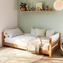 Ver imagem 2 de Cama Solteiro Reversível Aria Casatema MadeiraOriginals Marrom/Nogueira/Branco
