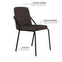 Ver imagem 3 de Cadeira Bloom Fixa C-4 Pes S-braco 490x580x850 Mm com 1 Un Boucle Marrom Castor Boucle Marrom Castor