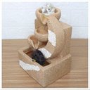 Ver imagem 2 de Fonte de Água Decorativa Cascata 3 Quedas com Roda D'água Luz Led Bivolt