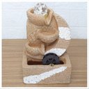 Ver imagem 1 de Fonte de Água Decorativa Cascata 3 Quedas com Roda D'água Luz Led Bivolt