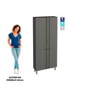 Ver imagem 4 de Armário Multiuso Aço Telasul Multibox Cinza/preto