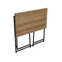 Ver imagem 3 de Escrivaninha Mesa Escritório Industrial Dobrável Montada 80cm Marrom/Preto